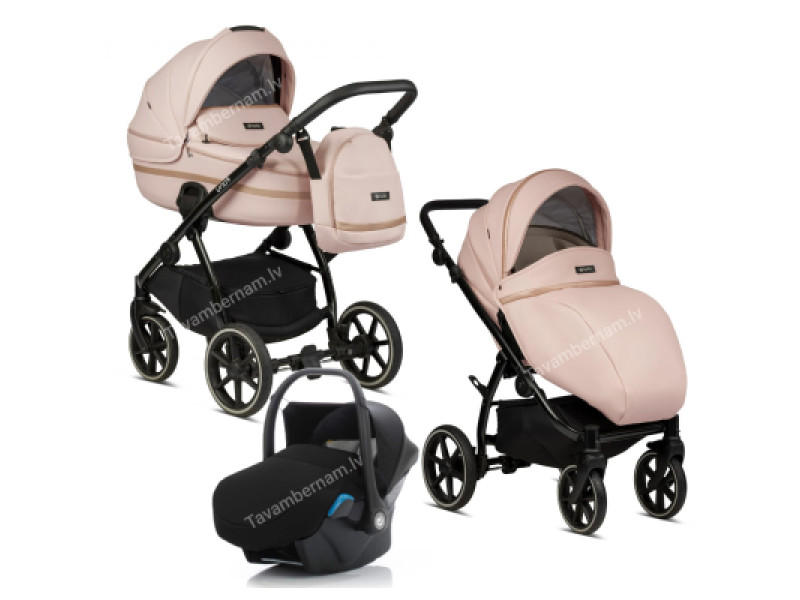 Tutis Uno 3 plus Leather 3-1 197 Peach bērnu rati trīs vienā (eko-āda) Tutis Uno 3 plus Leather 3-1 197 Peach bērnu rati trīs vienā (eko-āda)
